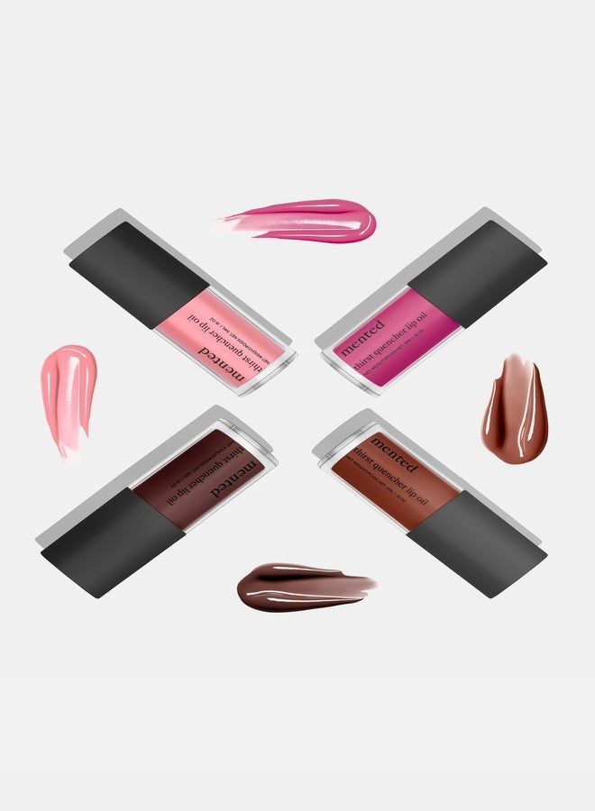 Mented Thirst Quencher Lip Oil, Hydrating Gloss with Jojoba, Avocado, Sunflower Seed Oils, Lightweight Tint for Women, Non-Sticky Finish, Moisturizing Makeup Alternative, 0.16oz, Pink Lemonade - Image 4